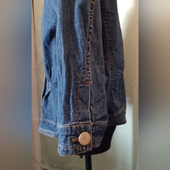 🍒 Coldwater Creek Classic Button Up Blue Jean Jacket - Picture 4 of 8